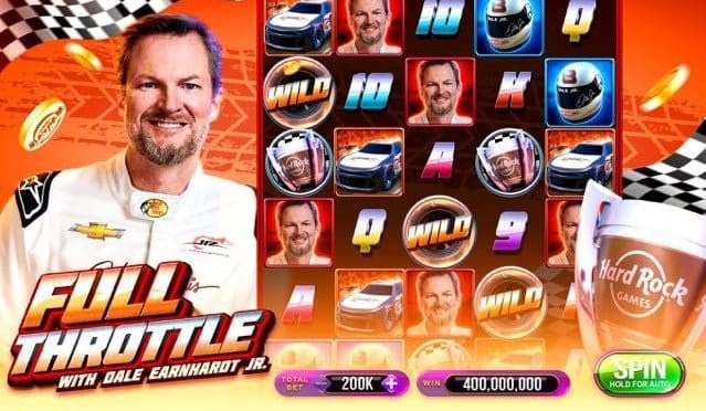 Hard Rock Games Launches 'Full Throttle with Dale Earnhardt Jr.' Free-to-Play Slot