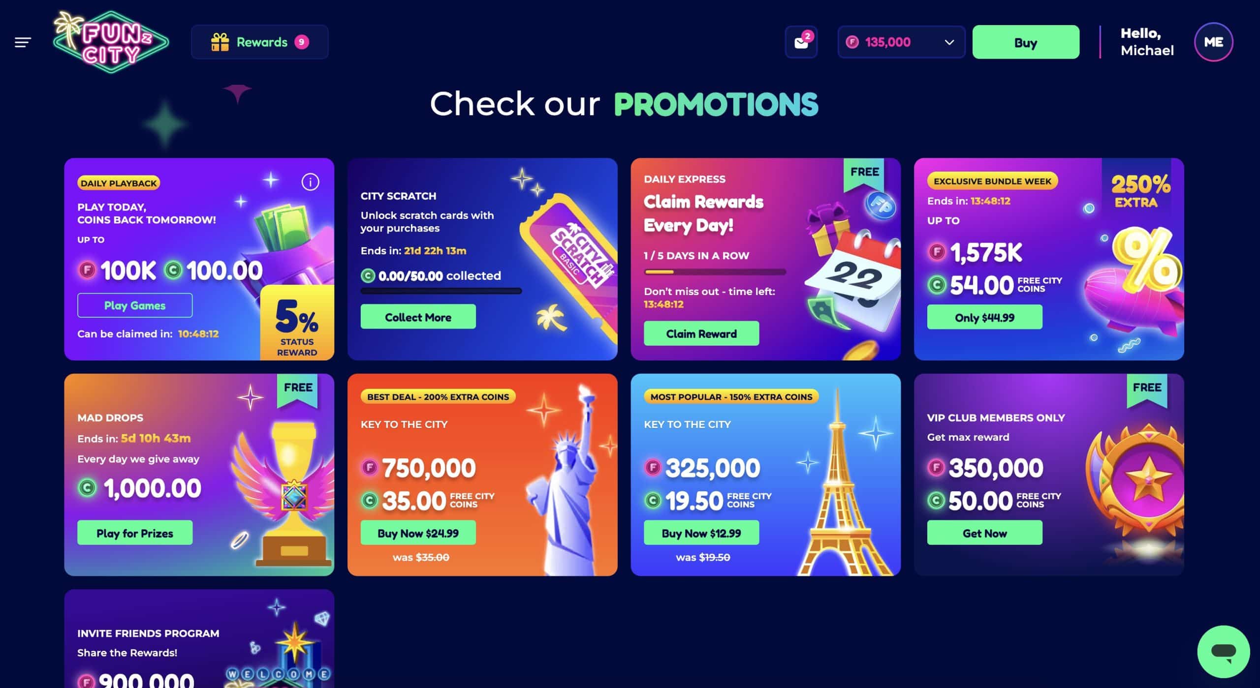 Promotions at Funzcity