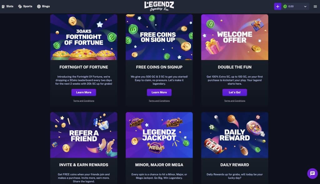 Promotions at Legendz Sportsbook